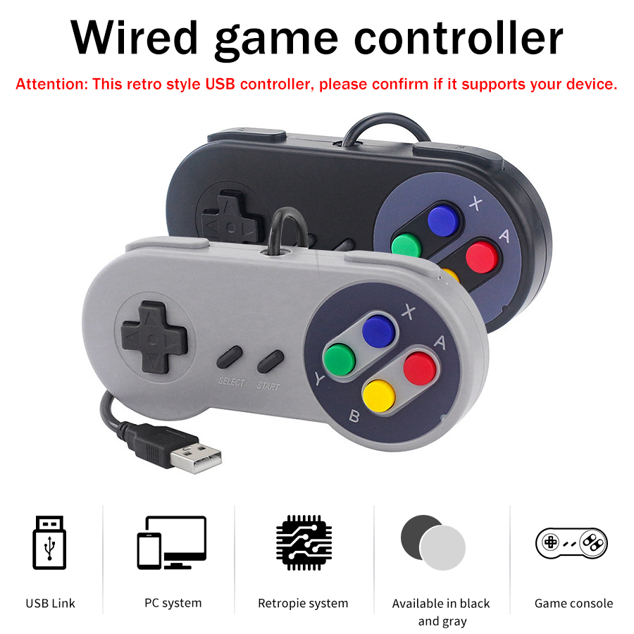 Retro Gaming Raspberry Pi 5 - 1-2 pcs SNES USB Controller Retro