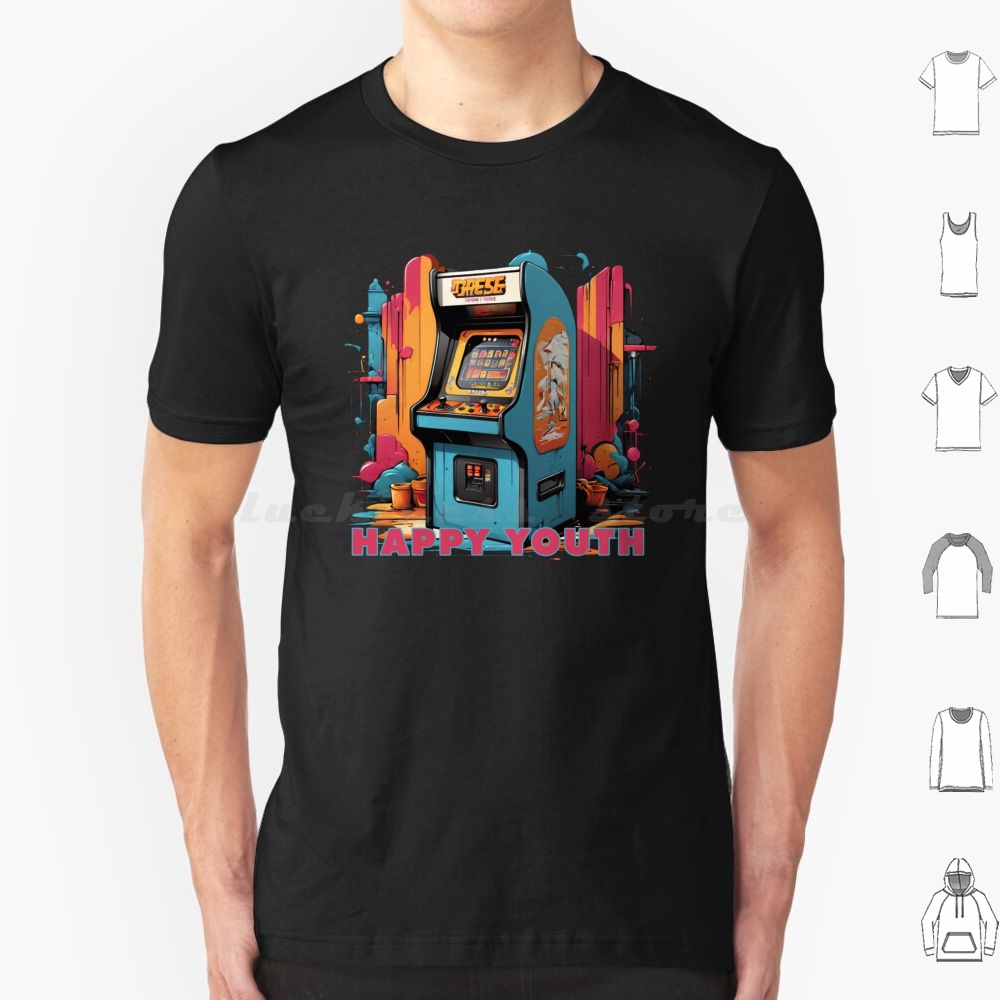 Game Retro Gaming - Happy Youth-Arcade T Shirt Men Women
