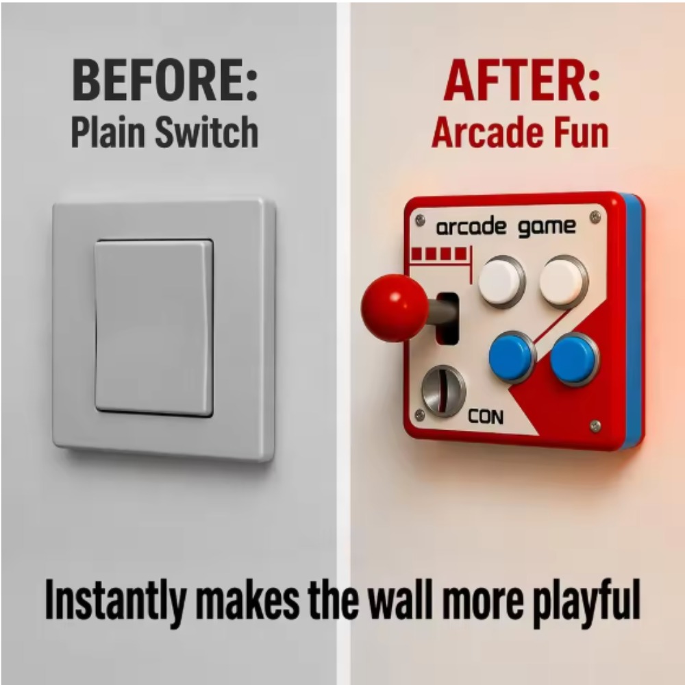 Retro Gaming Style - Retro Arcade Joystick Switch Plate Cover,