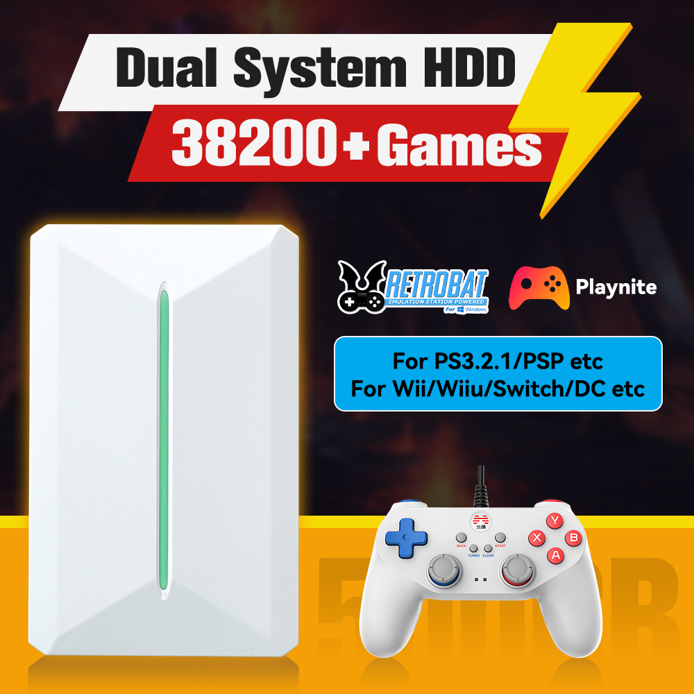 Retro Gaming Best Console - Retrobat＆Playnite System HDD Retro Game Console
