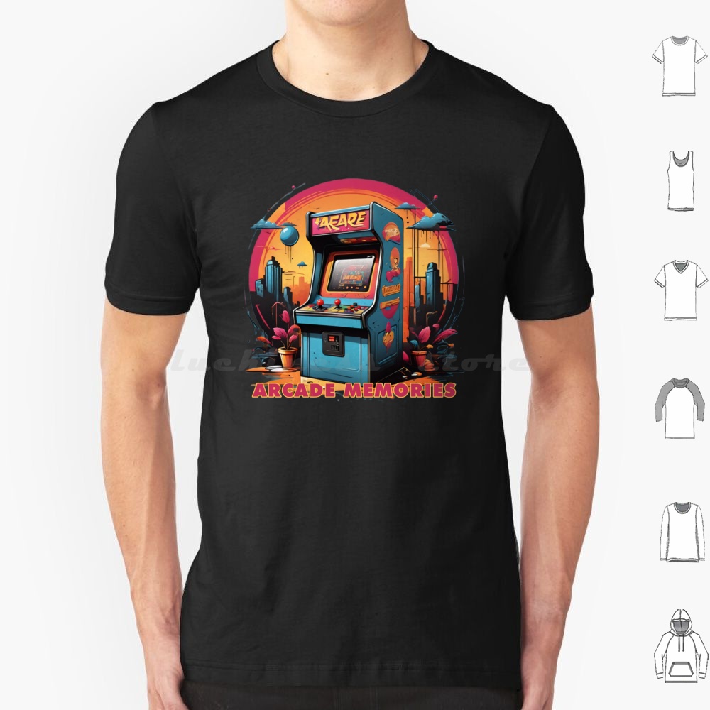 Game Retro Gaming - Arcade Memories-Arcade T Shirt Cotton Men