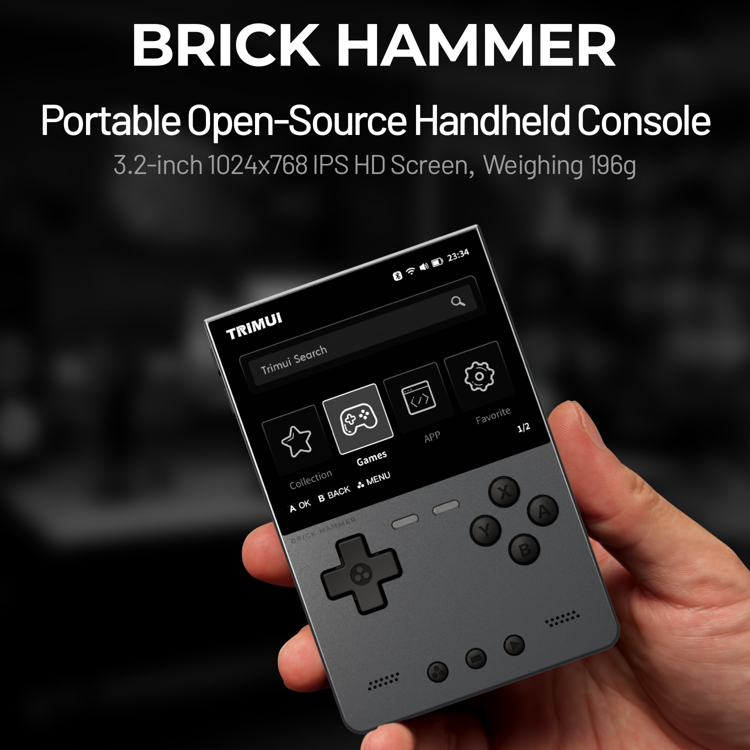 Retro Gaming Mobile - TRIMUI BRICK HAMMER Retro Handheld Game