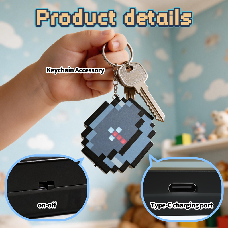 Retro Gaming Expo - 2026 NEW Rechargeable Pixel Compass Keychain