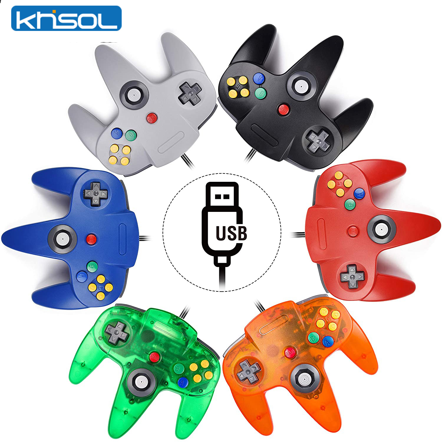 Retro Gaming Best Console - N64 Controller Classic USB Wired Remote