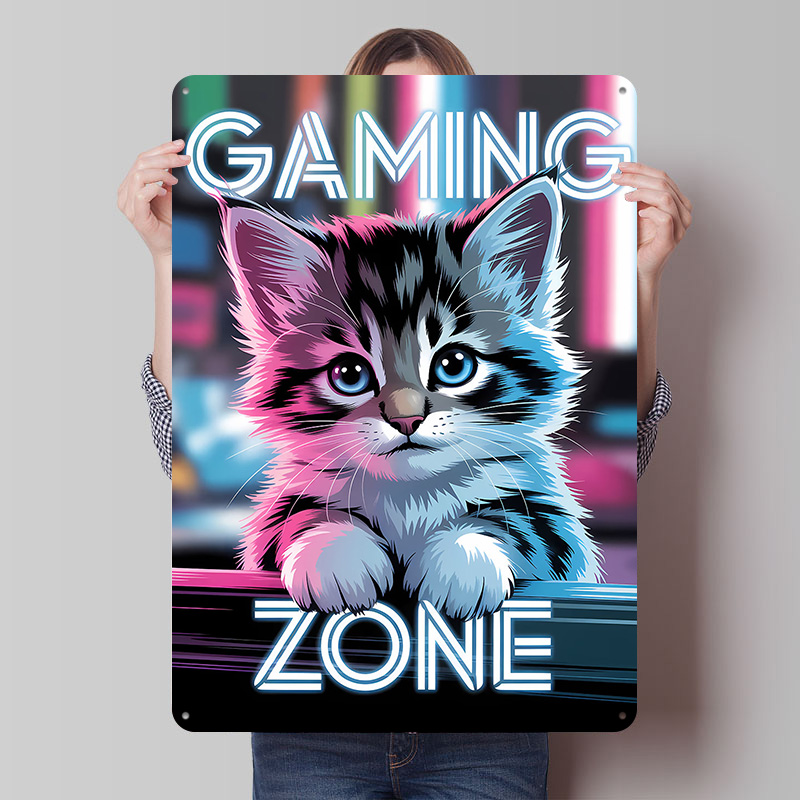 Gaming Zone Kitten Printed Pos - Retro Gaming Zone 评论和价格