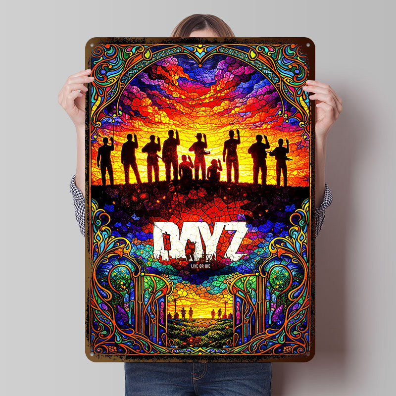 DayZ Stained Glass Tinplate Po - Retro Gaming Gadgets 评论和价格