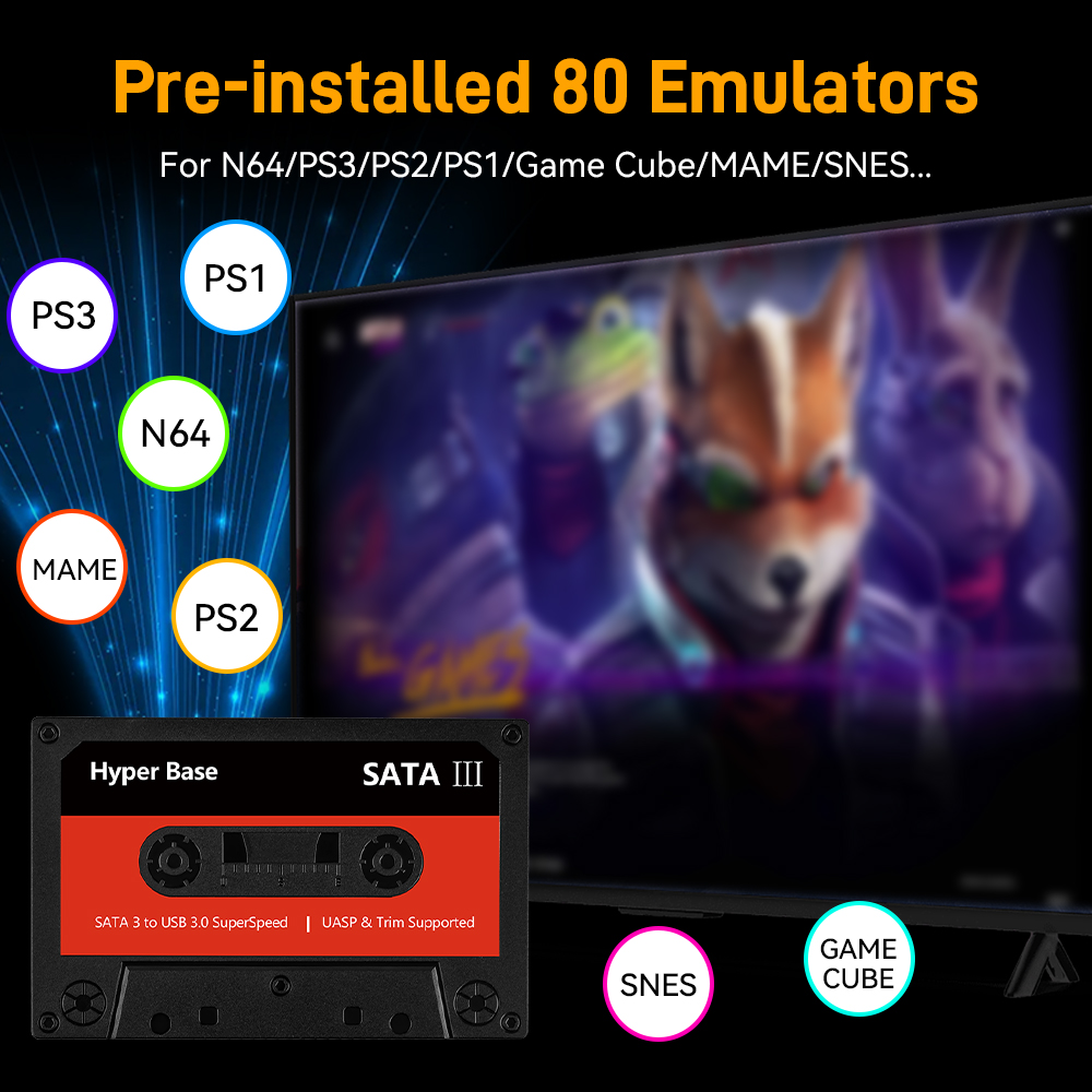 Batocera 500G/2T Emulator Game - Retro Gaming Emulator Console 评论和价格