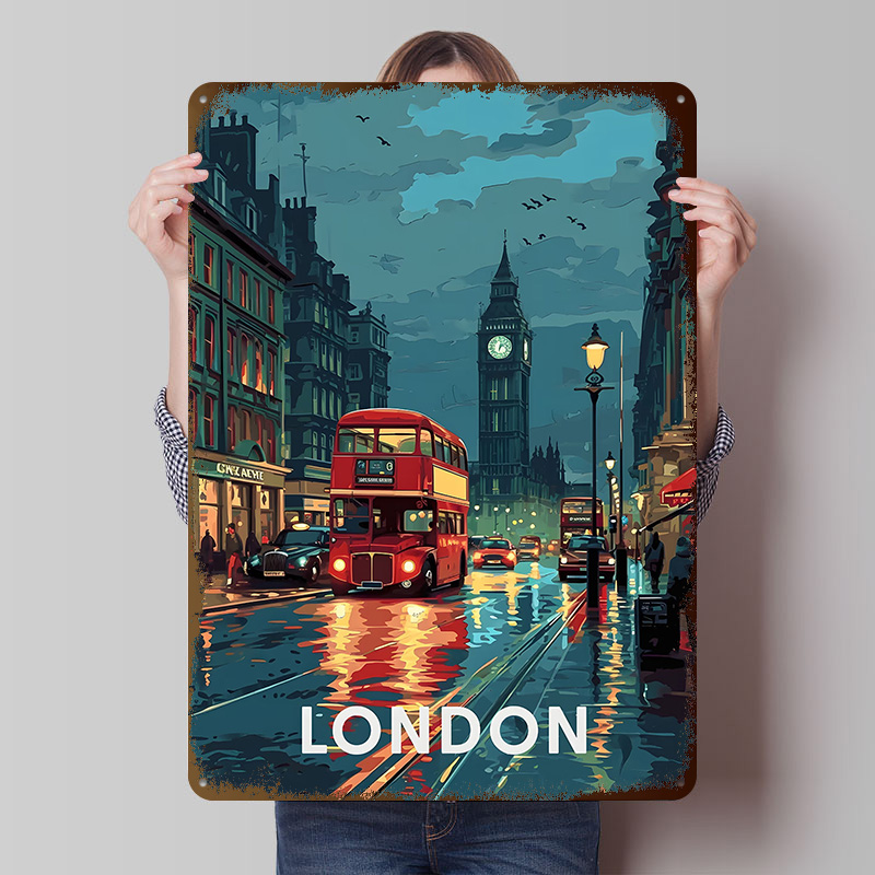 London Big Ben Tinplate Poster - Retro Gaming London 评论和价格
