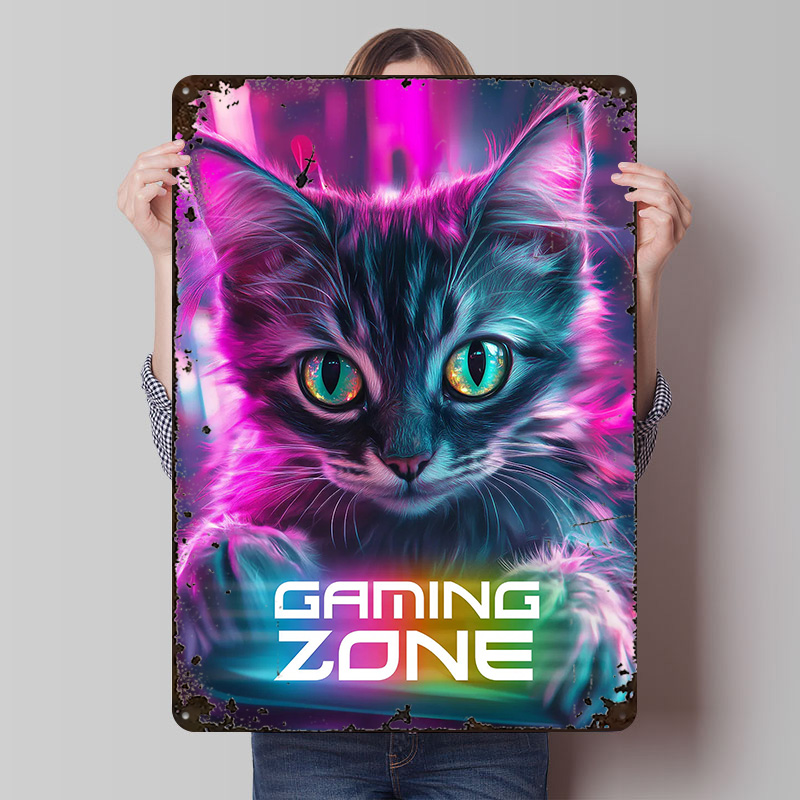 Gamer Cat - Gaming Zone Printe - Retro Gaming Zone 评论和价格