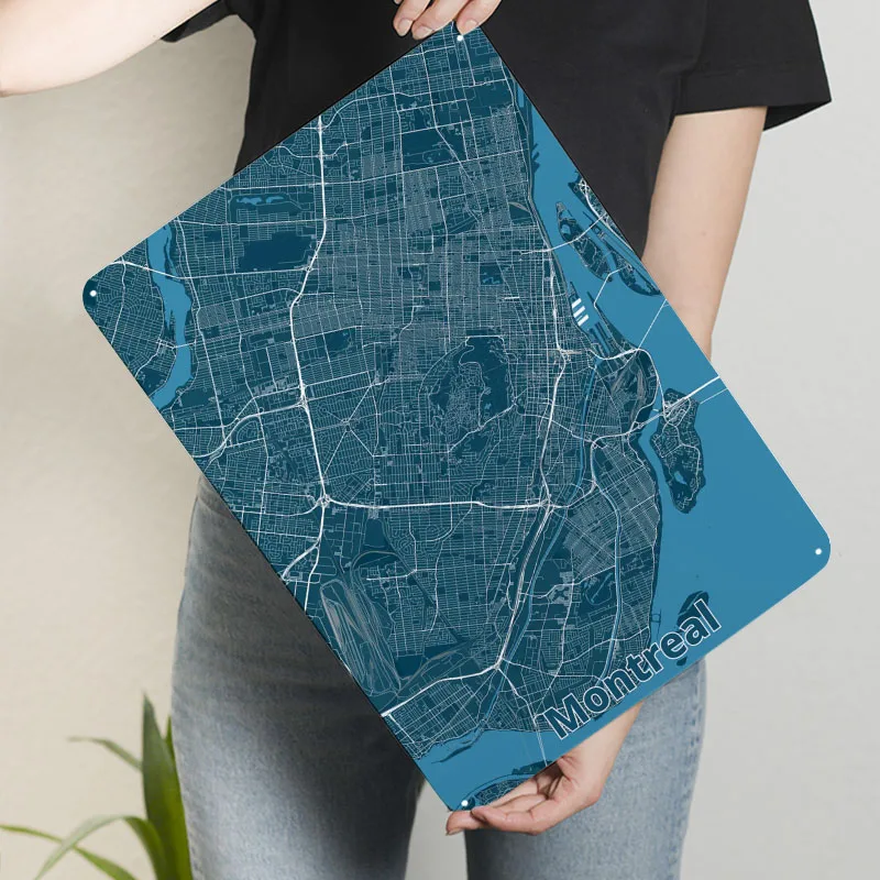 Montreal City Map Poster Map M - Retro Gaming Montreal 评论和价格